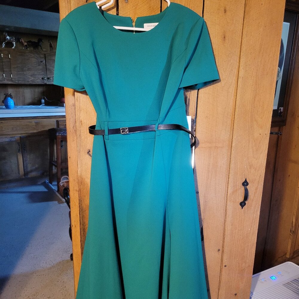 Green Calvin Klein dress